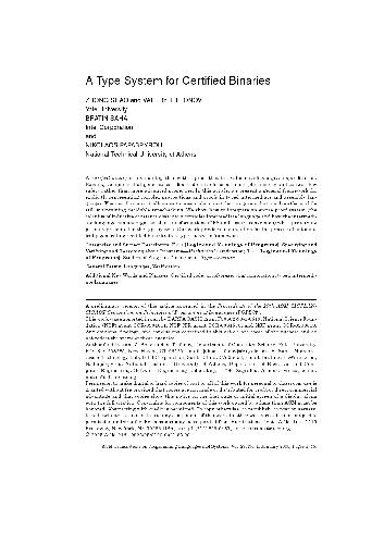 ACM transactions on programming languages and systems (January)