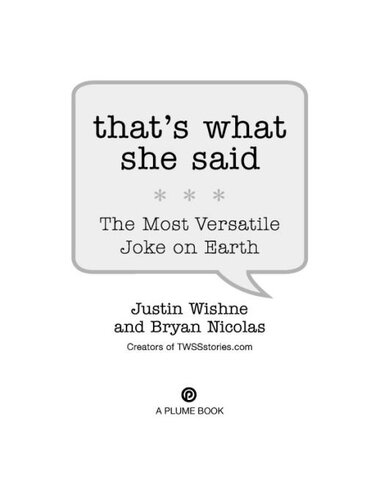 That's What She Said: The Most Versatile Joke on Earth