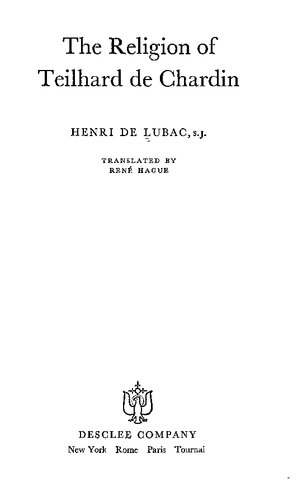 The religion of Teilhard de Chardin
