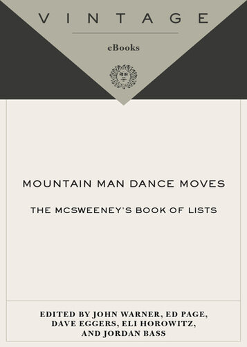 Mountain Man Dance Moves: The McSweeney's Book of Lists
