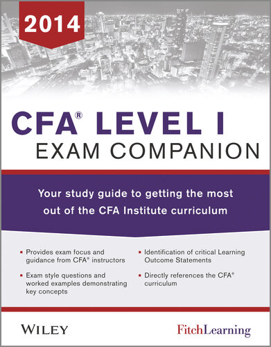CFA level I Exam Companion: The Fitch Learning/Wiley Study guide to getting the most out of the CFA Institute Curriculum
