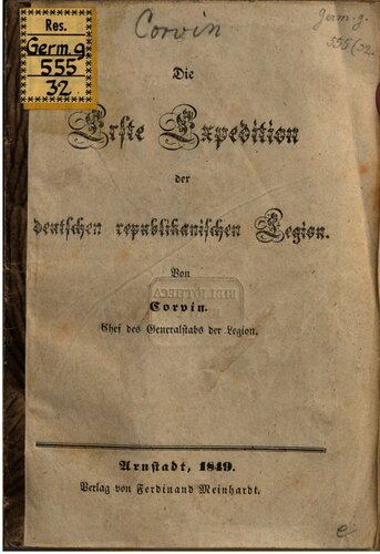 Die Erste Expedition der deutschen republikanischen Legion