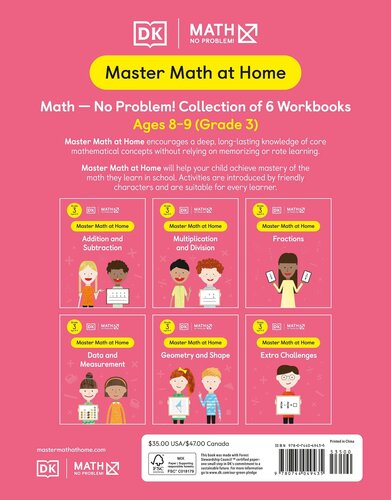 Math No Problem! Collection of 6 Workbooks, Grade 3 Ages 8-9