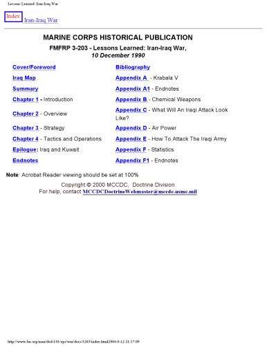 Lessons Learned: The Iran-iraq War