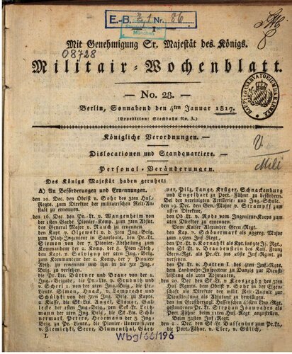 Militär-Wochenblatt