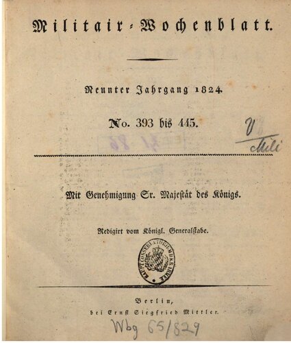 Militär-Wochenblatt