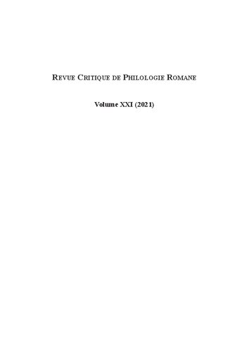 Revue critique de philologie romane - Volume 21