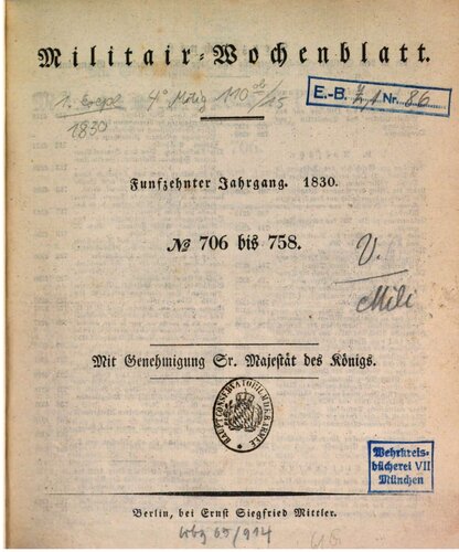 Militär-Wochenblatt