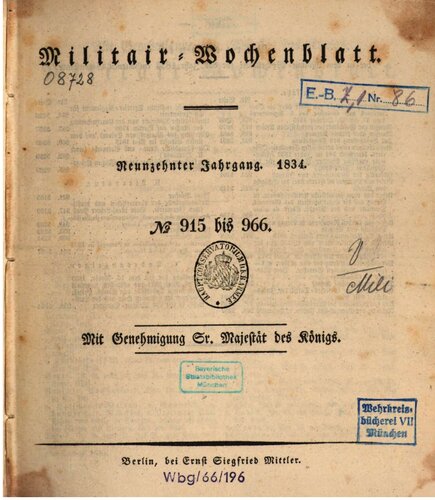 Militär-Wochenblatt