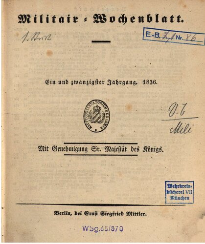 Militär-Wochenblatt