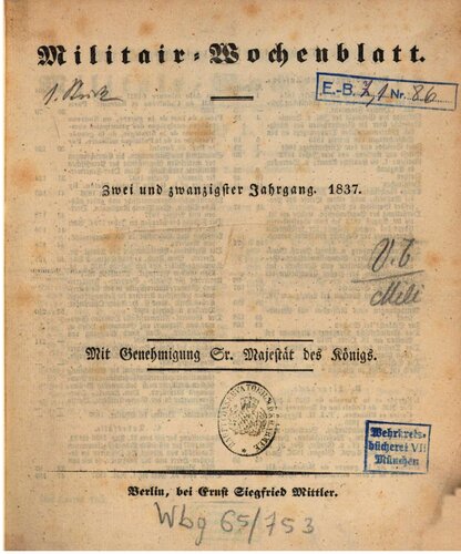 Militär-Wochenblatt