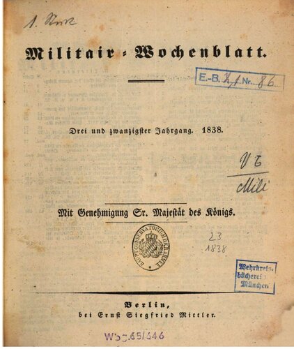 Militär-Wochenblatt