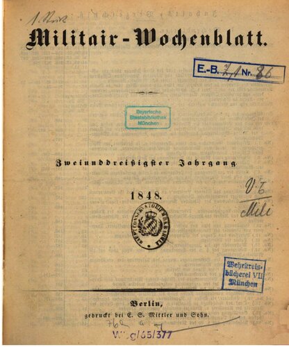 Militär-Wochenblatt