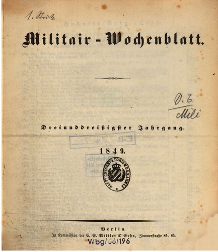 Militär-Wochenblatt