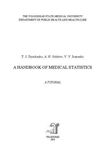 A Handbook of Medical Statistics