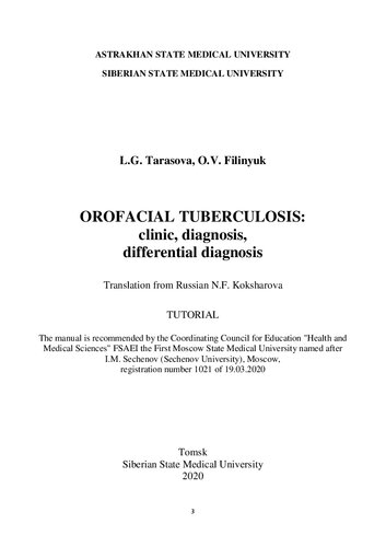 Orofacial tuberculosis: clinic, diagnosis, differential diagnosis: tutorial