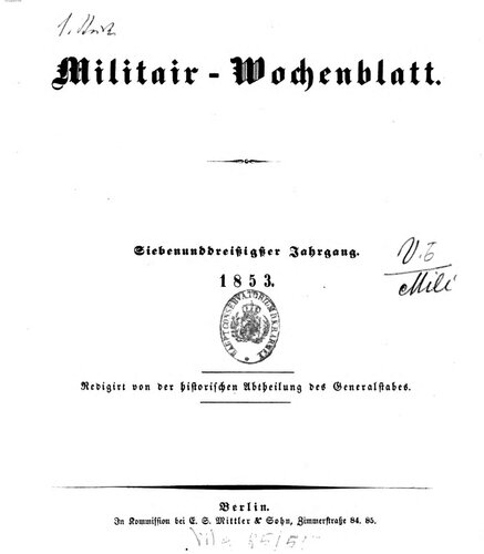 Militär-Wochenblatt