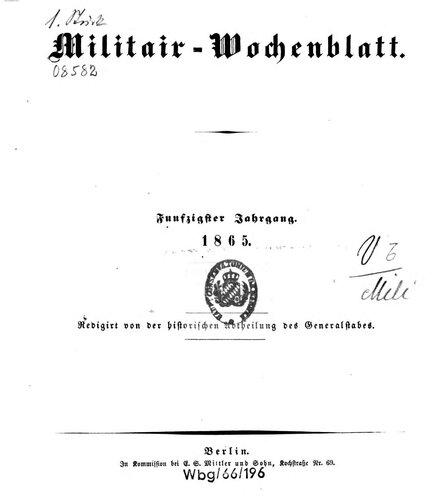 Militär-Wochenblatt
