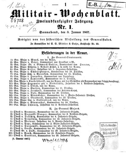 Militär-Wochenblatt