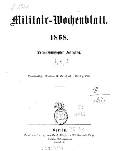 Militär-Wochenblatt
