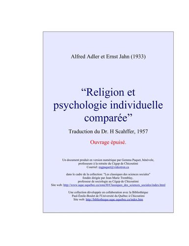 Religion et psychologie individuelle comparée