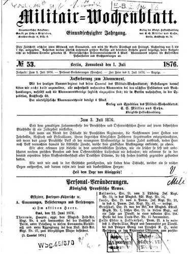 Militär-Wochenblatt