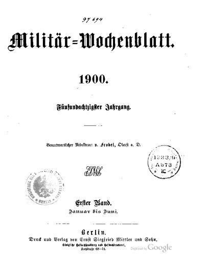 Militär-Wochenblatt