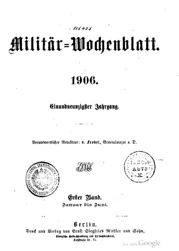 Militär-Wochenblatt