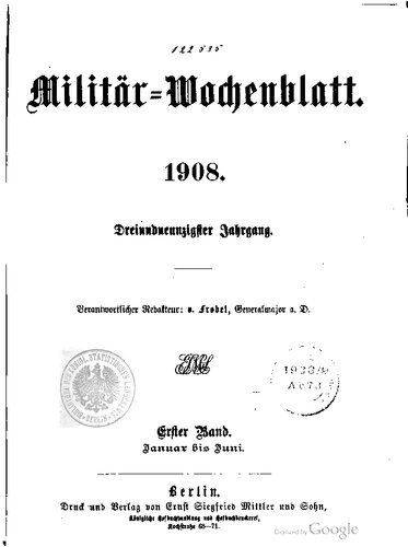 Militär-Wochenblatt