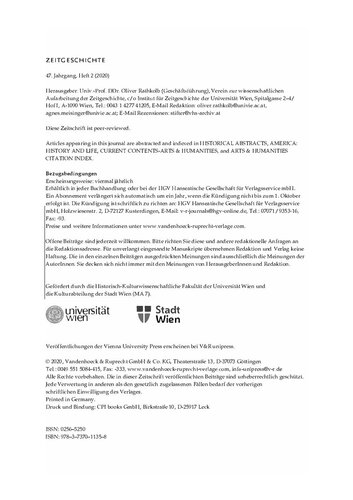 Zeitgeschichte 47, no. 2: Displaced-Persons-Forschung in Österreich und Deutschland Bestandsaufnahme und Ausblicke
