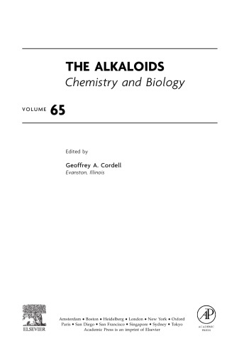 The Alkaloids: Chemistry and Biology, Vol. 65