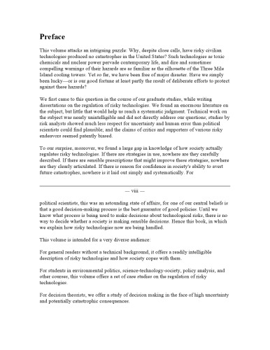 Averting Catastrophe: Strategies for Regulating Risky Technologies