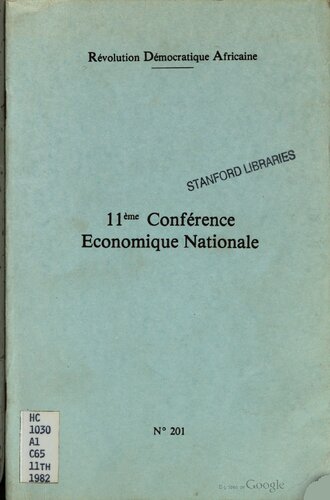 11ème conférence économique nationale