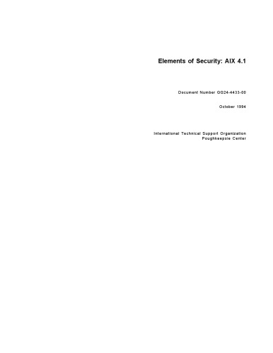 Elements of Security: AIX 4.1