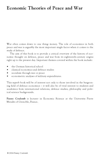 Economic Theories of Peace and War