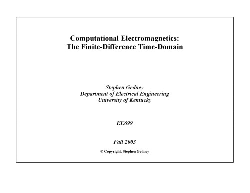 Computational Electrodynamics: The Finite-Difference Time-Domain Method