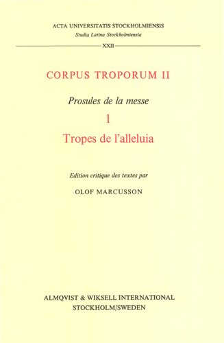 Corpus troporum 2: Prosules de la messe 1: Tropes de l'alleluia
