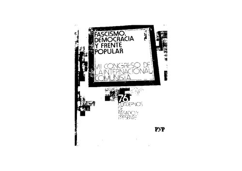Fascismo, democracia y frente popular