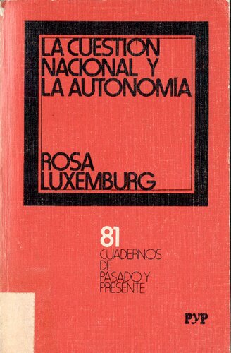 La cuestión nacional y la autonomía