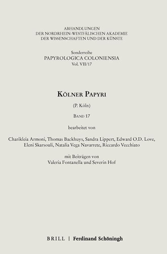 Kolner Papyri Band 17, P.Koln.