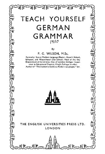 Teach Yourself German Grammar