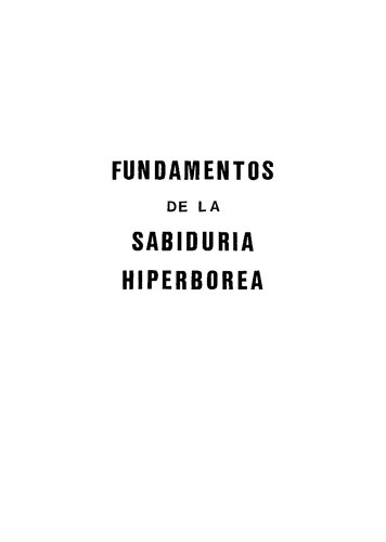 VRIL Fundamentos de la Sabiduria Hiperborea Volumen I