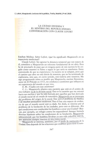 La ciudad dividida y el sentido del republicanismo