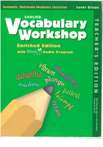 Vocabulary Workshop_Grade 3_Green Level_Teacher Book (Key)