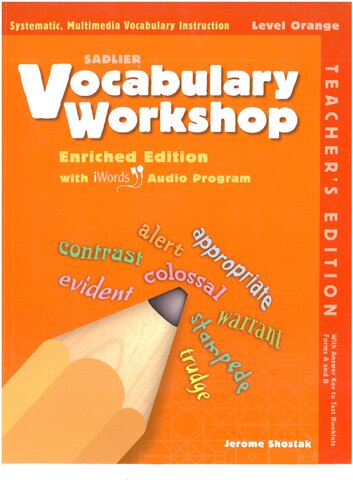 Vocabulary Workshop_Grade 4_Orange Level_Teacher Book (Key)