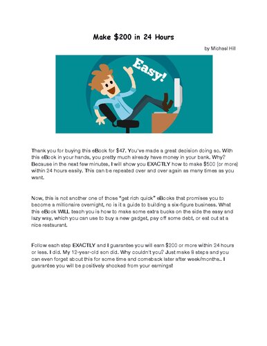 Make $200 in 24 Hours