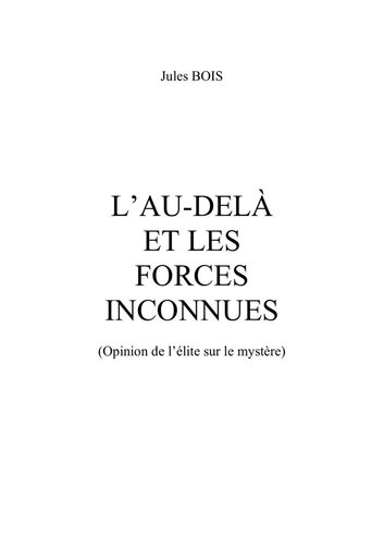 L'Au-delà et les Forces inconnues