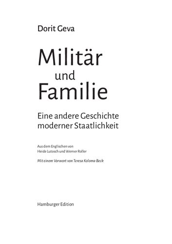 Militär und Familie. Eine andere Geschichte moderner Staatlichkeit