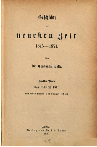 Von 1848 bis 1871