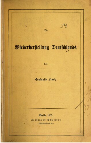 Die Wiederherstellung Deutschlands